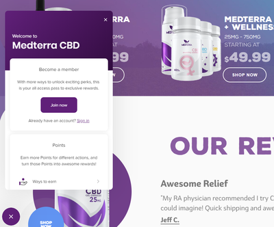 Medterra's Reward Program Guide